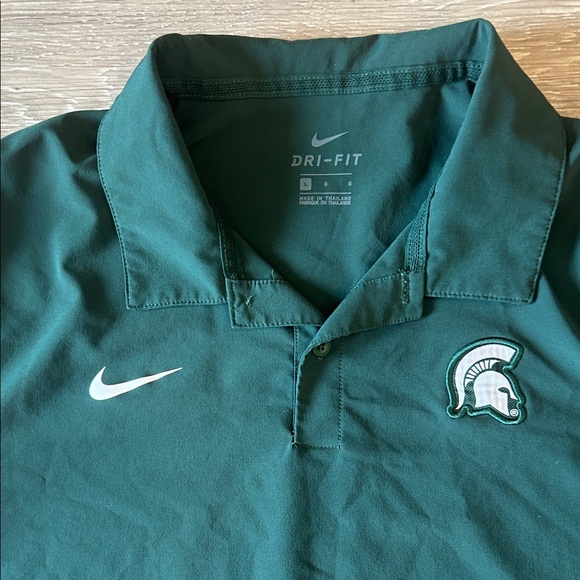 Nike Other - Nike Michigan State Spartans Green Polo Large Nike drifit